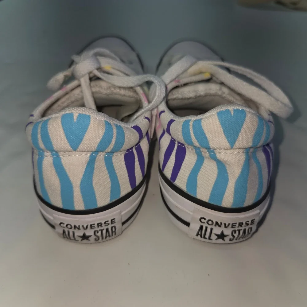 Converse Chuck Taylor‎ All Star Low Canvas Shoes White Rainbow Stripe Women 8.5 - Picture 6 of 12